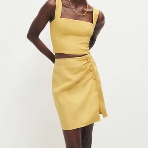 Reformation Helena linen skirt size 4